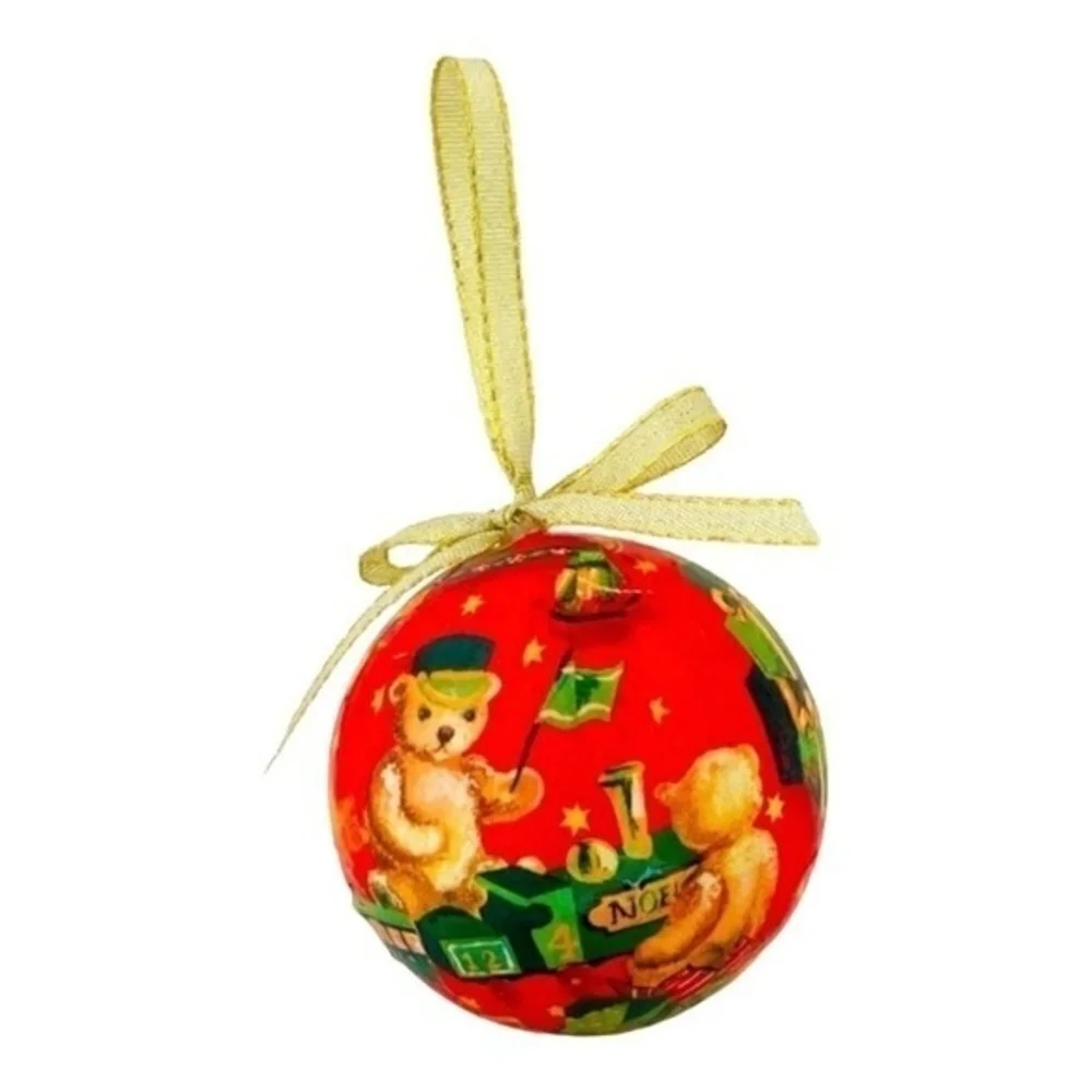 Vintage Jolly Paper Mache Christmas Ornament 3